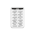 Plastic Wallet Card w/ 12 Block Vertical Calendar (10 Mil)